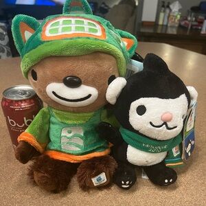 Vancouver 2010 Olympic Mascots Plush Toy Set - Green and Black